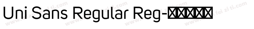 Uni Sans Regular Reg字体转换